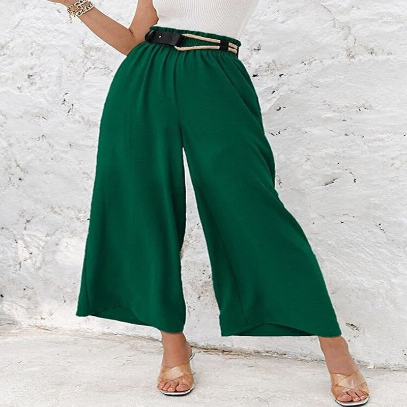 Summer High Waisted Wide Linen Pants For Women-Legletic