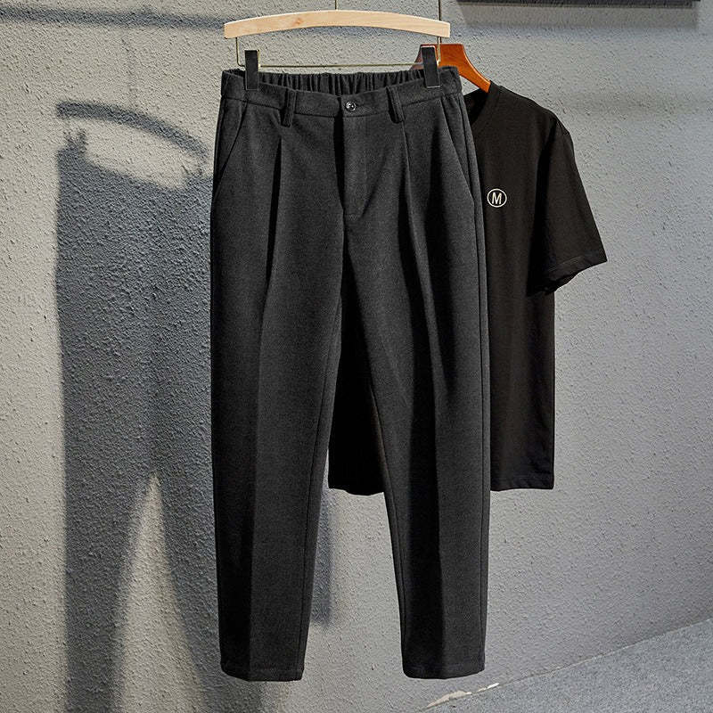 Casual Straight Drape Korean Classic Pants-Legletic