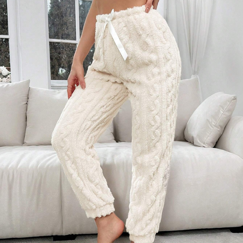 Tie Front Flannelette Lounge Pants-Legletic