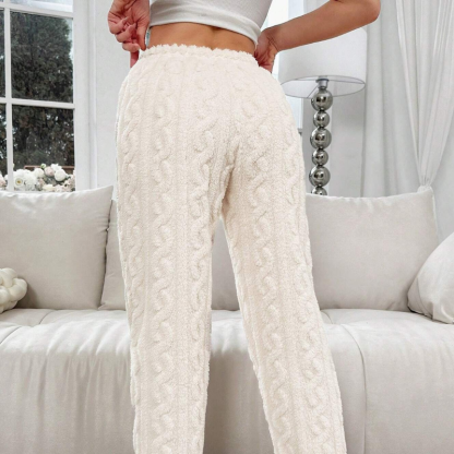 Tie Front Flannelette Lounge Pants-Legletic