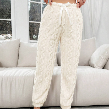 Tie Front Flannelette Lounge Pants-Legletic