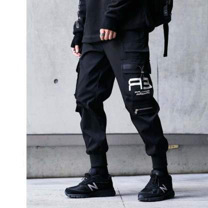 Men's Casual Hip Hop Multi Pockets Sweatpants-Legletic