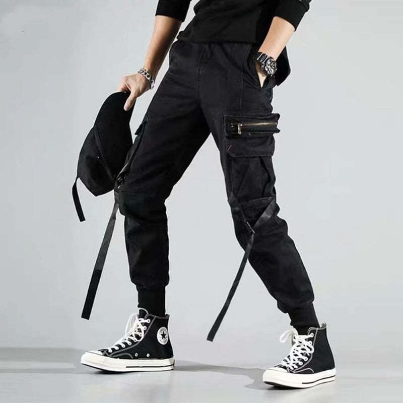 Men's Casual Hip Hop Multi Pockets Sweatpants-Legletic