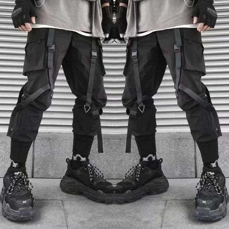 Men's Casual Hip Hop Multi Pockets Sweatpants-Legletic