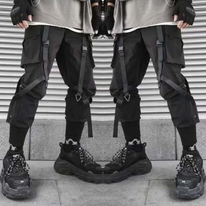 Men's Casual Hip Hop Multi Pockets Sweatpants-Legletic