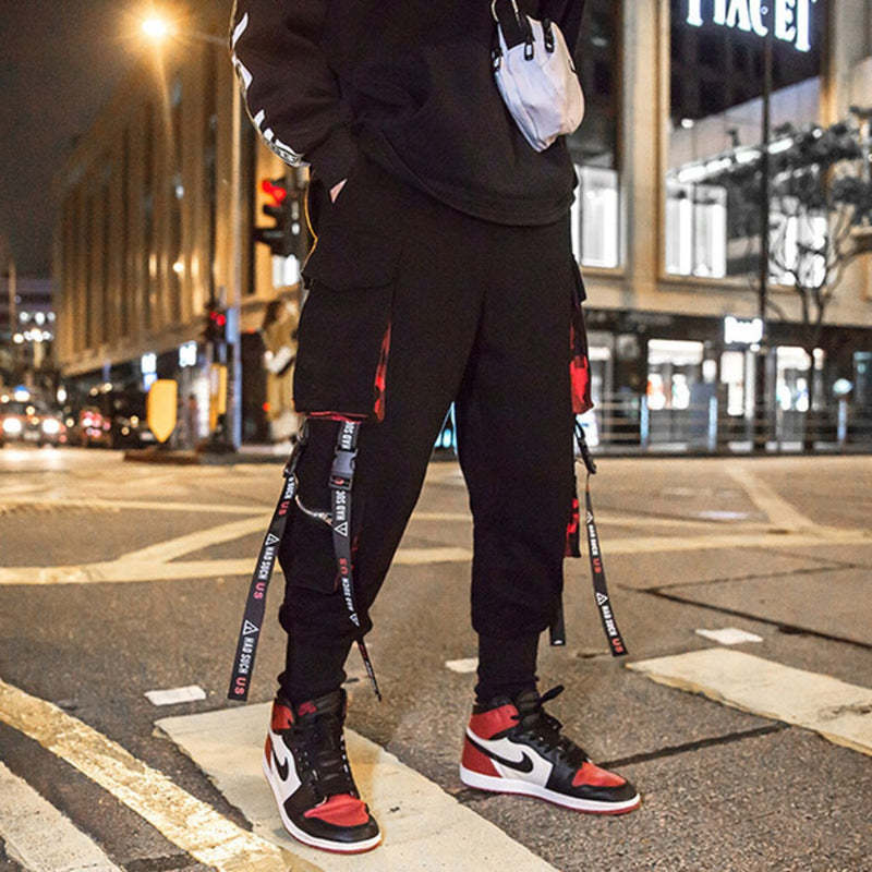 Men's Casual Hip Hop Multi Pockets Sweatpants-Legletic