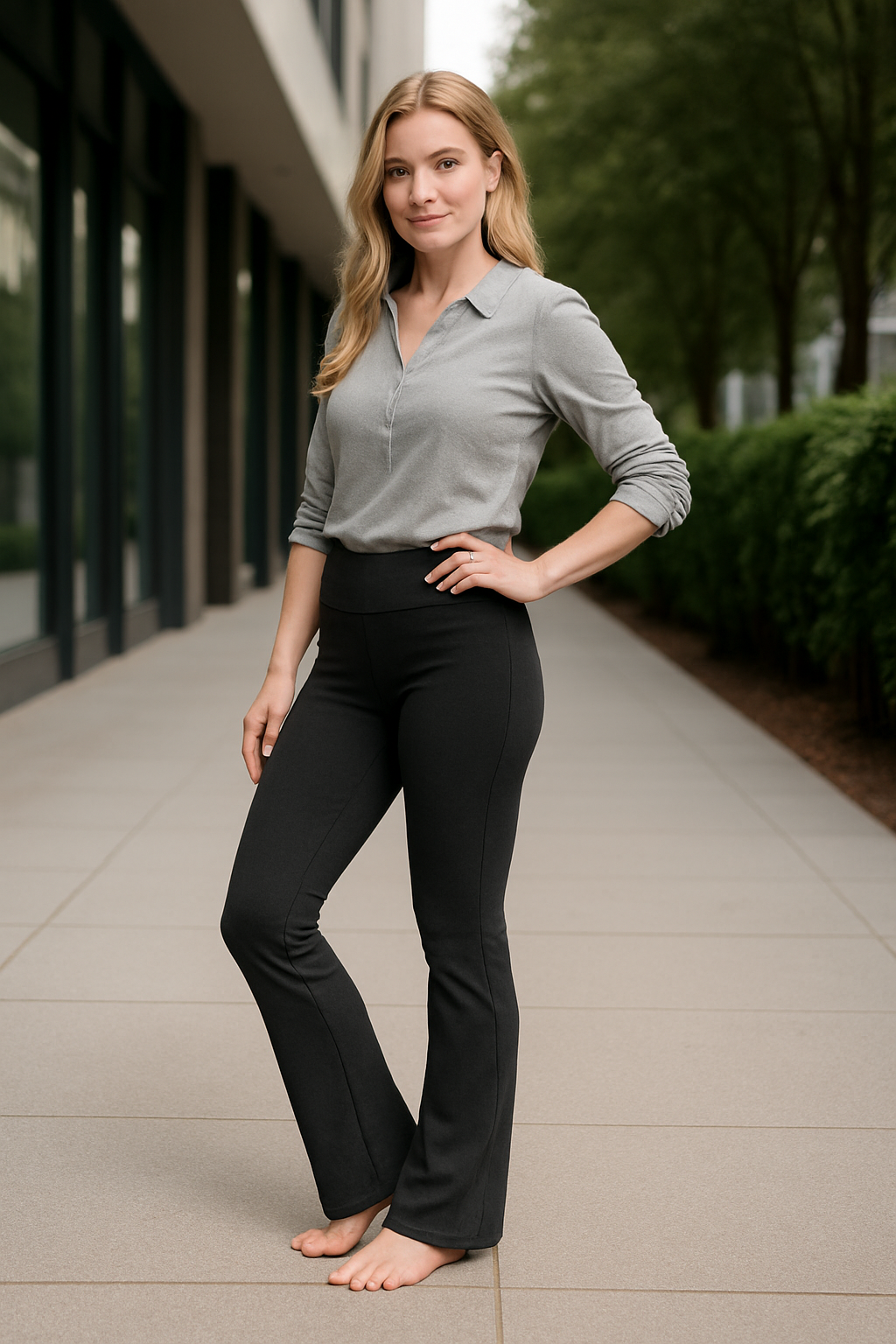 Flare Length Yoga Pants-Legletic