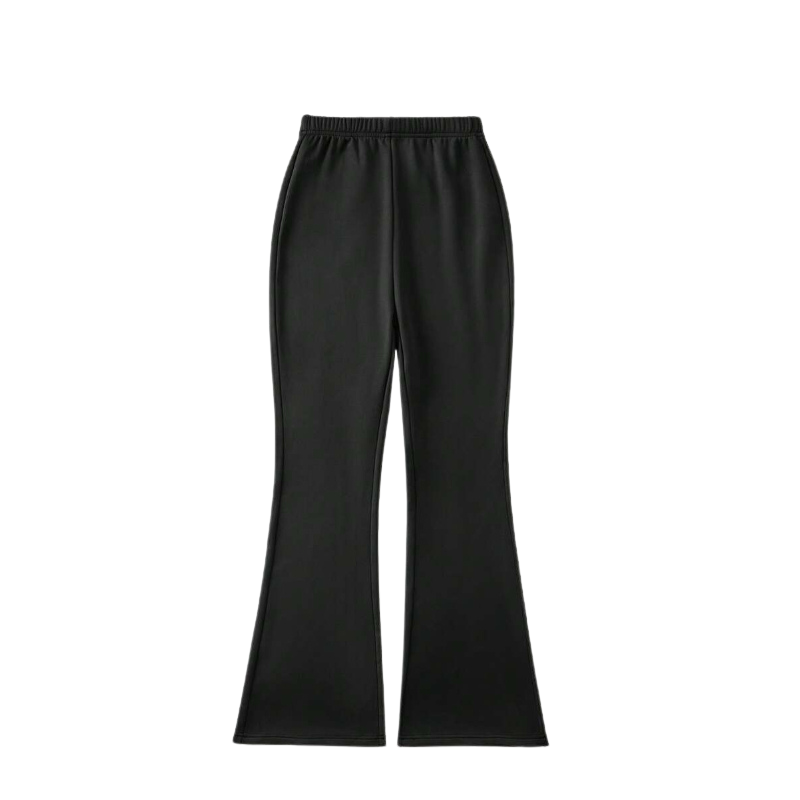 Flared Thermal Pants With Fleece Lining-Legletic