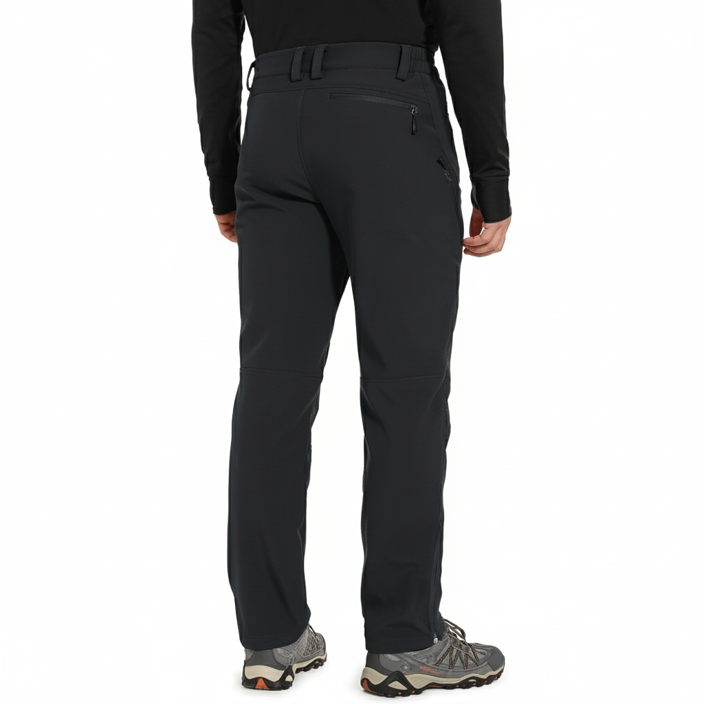 Fleece Snow Pants For Men With Waterproof Fabric And Zippered Ankles