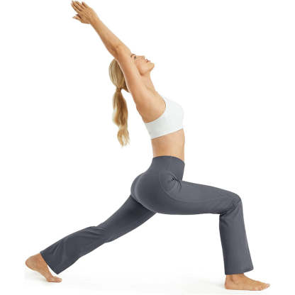 Flared Leggings Bootcut Yoga Pants For Women High Waist Bootleg Pants With Pockets Workout Dress Pants-Legletic