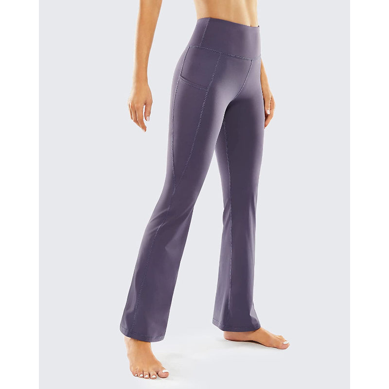 Flared Leggings Bootcut Yoga Pants For Women High Waist Bootleg Pants With Pockets Workout Dress Pants-Legletic