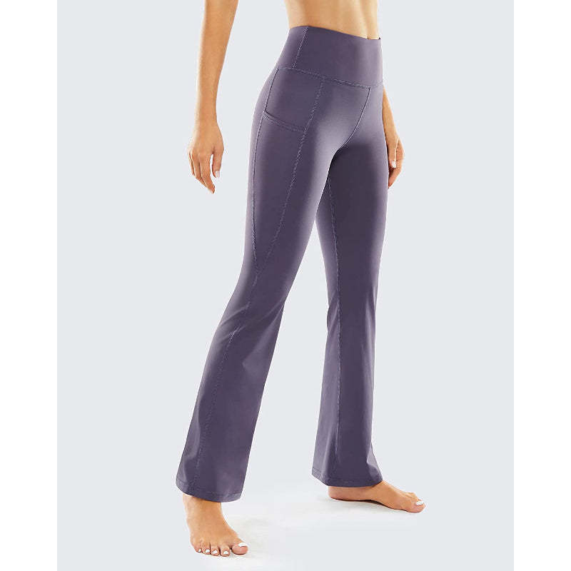 Flared Leggings Bootcut Yoga Pants For Women High Waist Bootleg Pants With Pockets Workout Dress Pants-Legletic