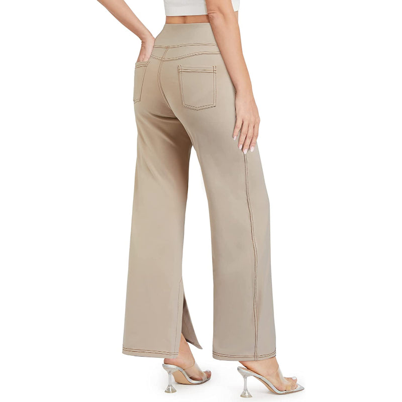 Flared Leggings Bootcut Yoga Pants For Women High Waist Bootleg Pants With Pockets Workout Dress Pants-Legletic