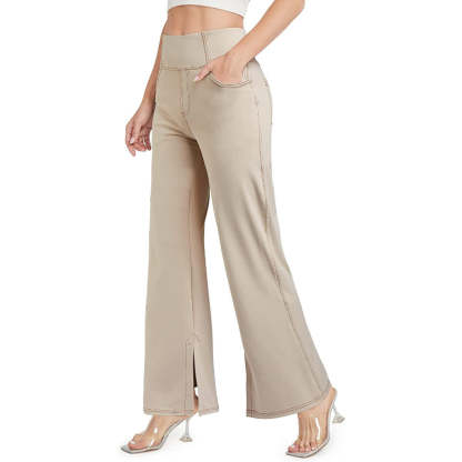 Flared Leggings Bootcut Yoga Pants For Women High Waist Bootleg Pants With Pockets Workout Dress Pants-Legletic