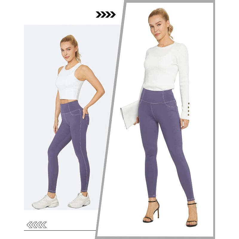 Flared Leggings Bootcut Yoga Pants For Women High Waist Bootleg Pants With Pockets Workout Dress Pants-Legletic