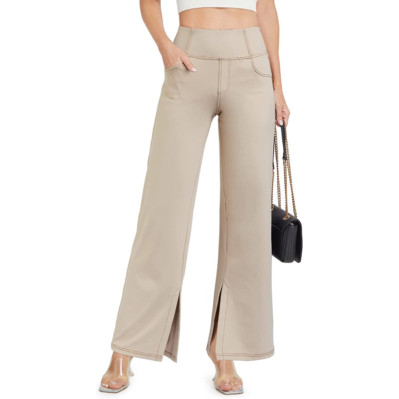 Flared Leggings Bootcut Yoga Pants For Women High Waist Bootleg Pants With Pockets Workout Dress Pants-Legletic