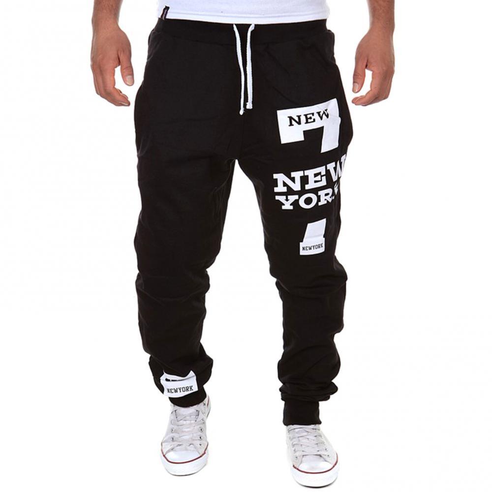 Casual Jogger Number 7 Printed Letter Sweatpants Trousers-Legletic