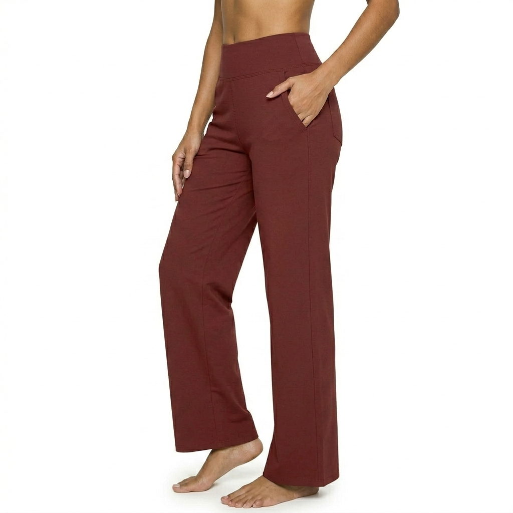 Wide Fit Casual Yoga Pants With Pockets For Women