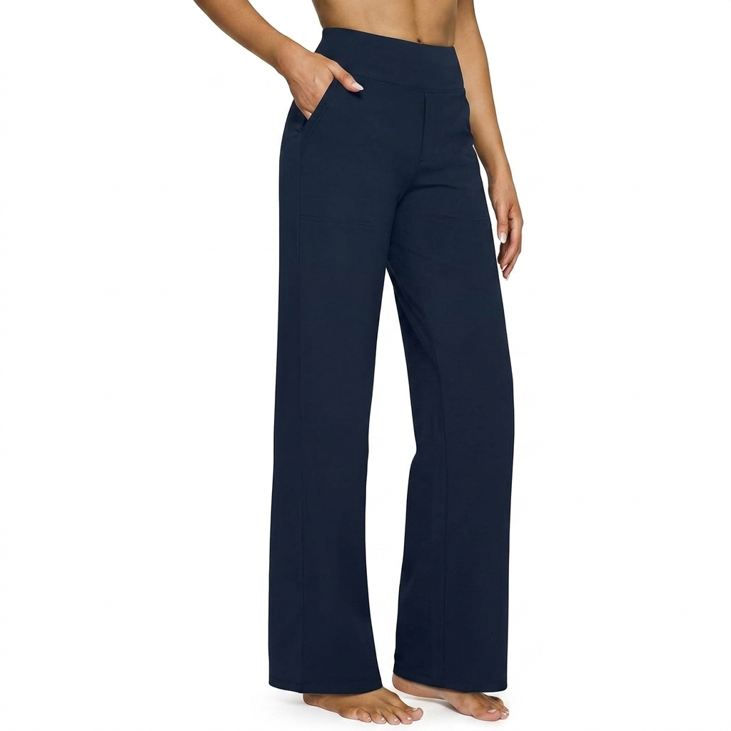 Wide Fit Casual Yoga Pants With Pockets For Women