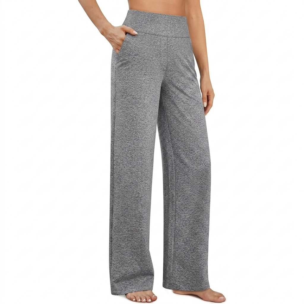 Wide Fit Casual Yoga Pants With Pockets For Women