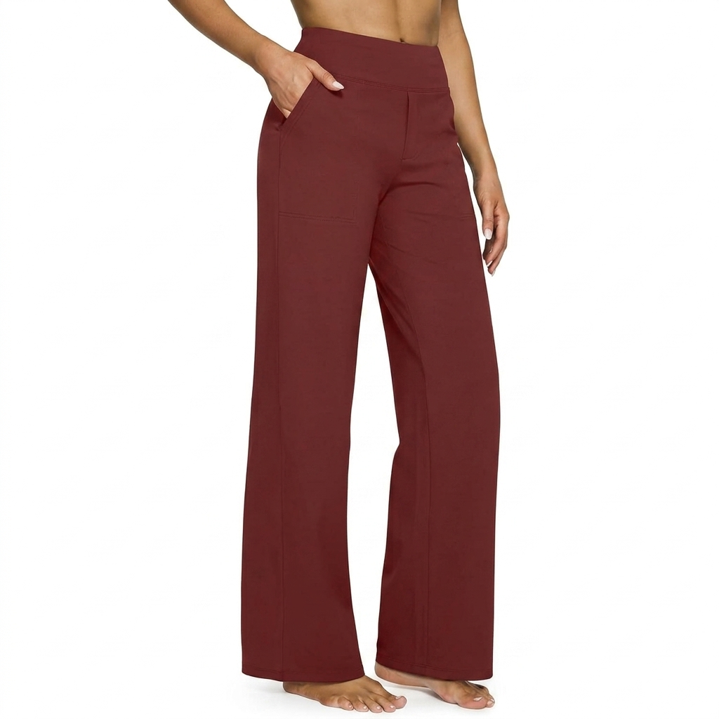 Wide Fit Casual Yoga Pants With Pockets For Women