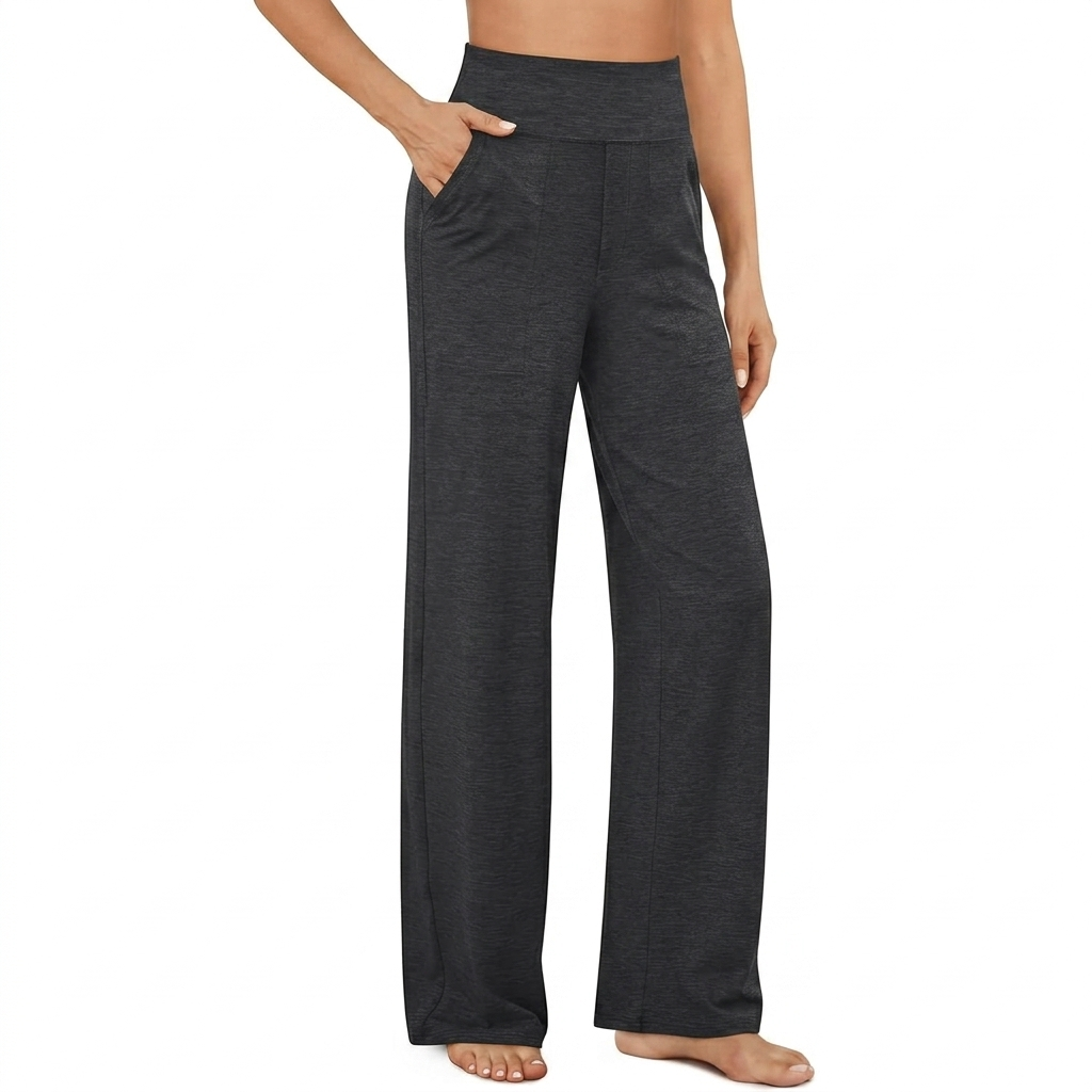Wide Fit Casual Yoga Pants With Pockets For Women