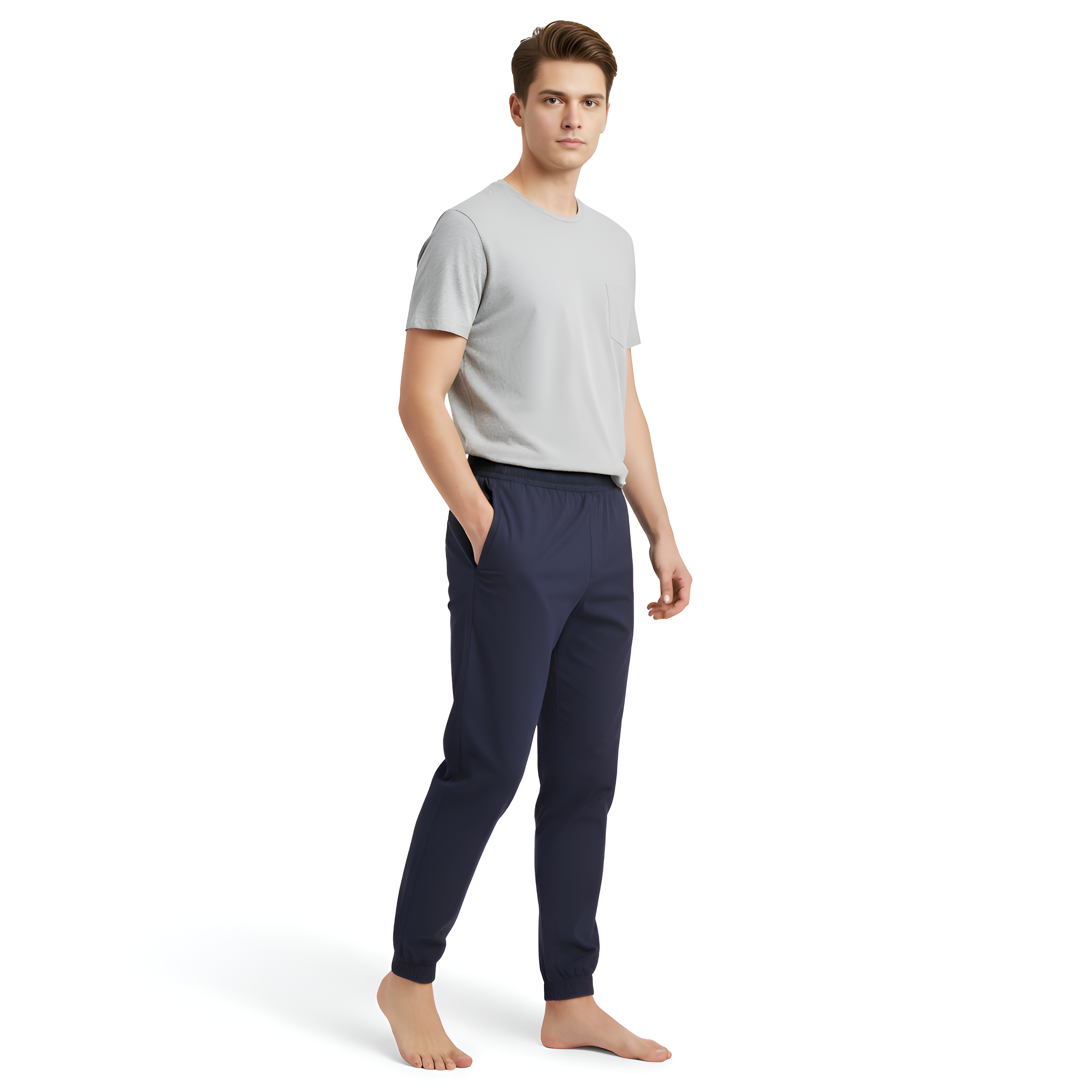 Boys Pull On Jogger Pants With Elastic Waistband