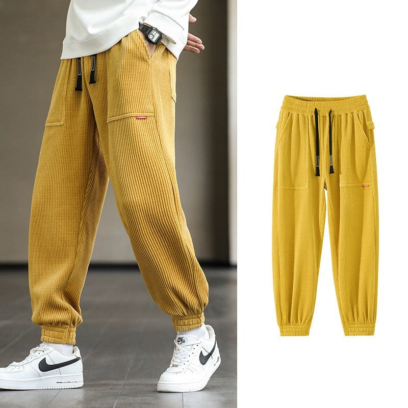 Men's Corduroy Loose Casual Baggy Joggers Pants-Legletic