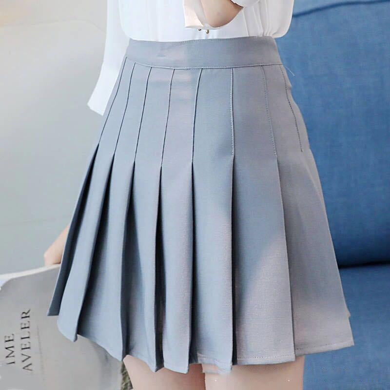 Women High Waist Pleated Skirt-Legletic