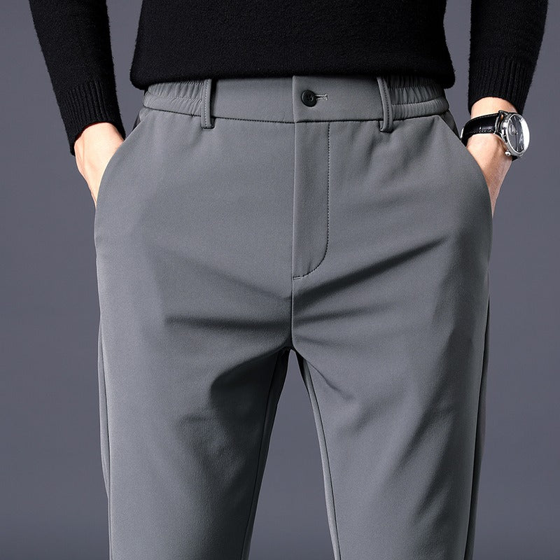 Men's Stretchable Slim Fit Elastic Waist Casual Pants-Legletic