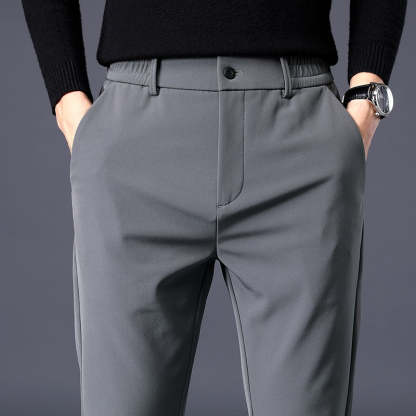 Men's Stretchable Slim Fit Elastic Waist Casual Pants