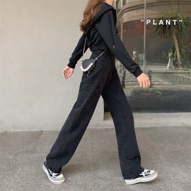 Wide High Waisted Cowboy Pants For Women-Legletic
