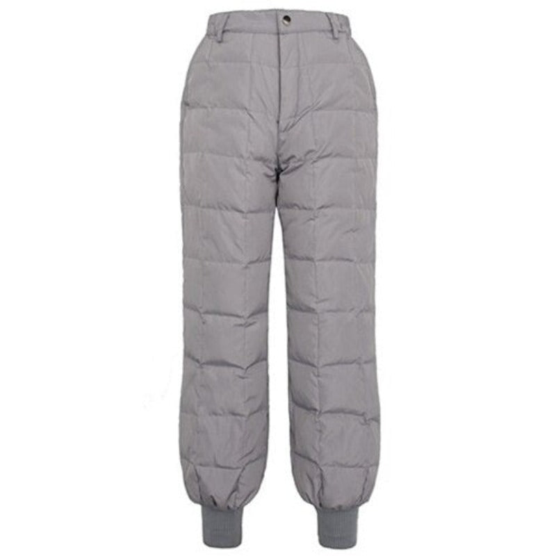 Women High-Waist Thick Duck Down Pants-Legletic