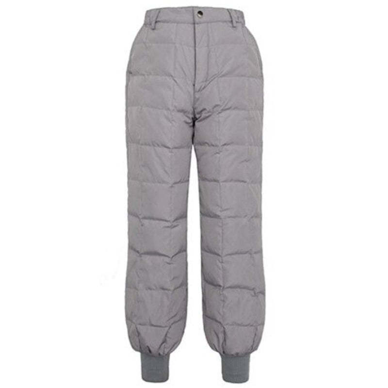 Women High-Waist Thick Duck Down Pants-Legletic