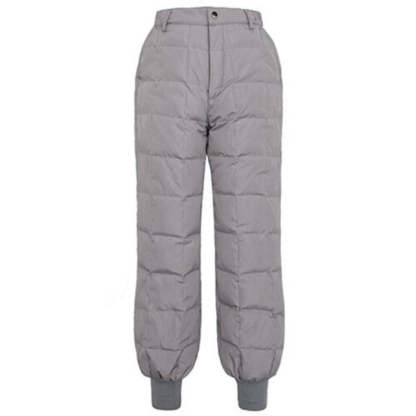 Women High-Waist Thick Duck Down Pants-Legletic