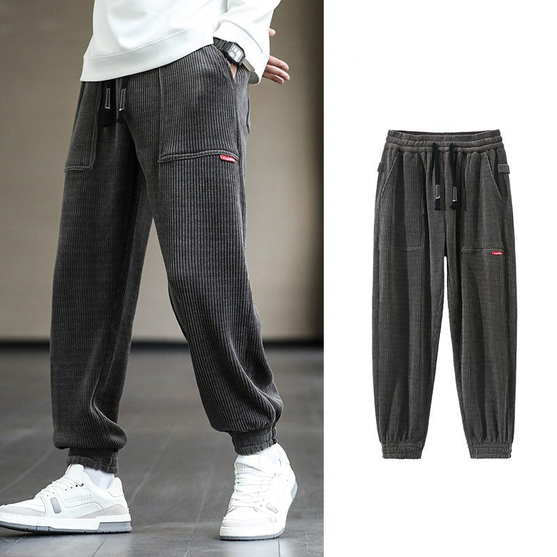 Men's Corduroy Loose Casual Baggy Joggers Pants-Legletic