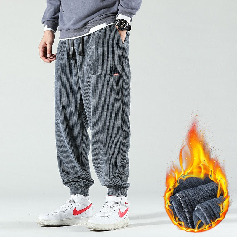 Casual Corduroy Fleece Sweatpants For Men-Legletic