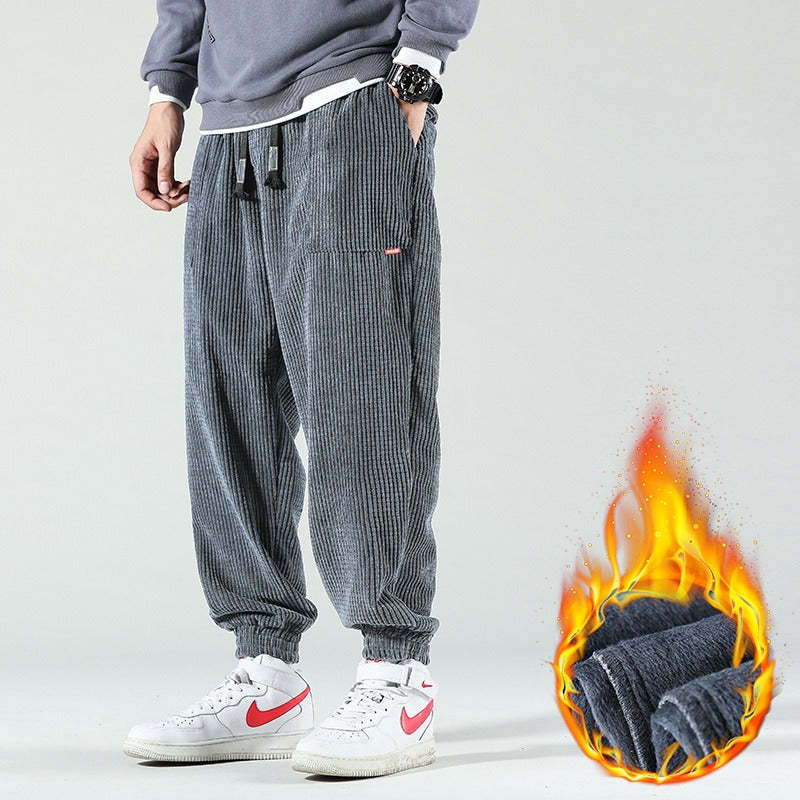 Casual Corduroy Fleece Sweatpants For Men-Legletic
