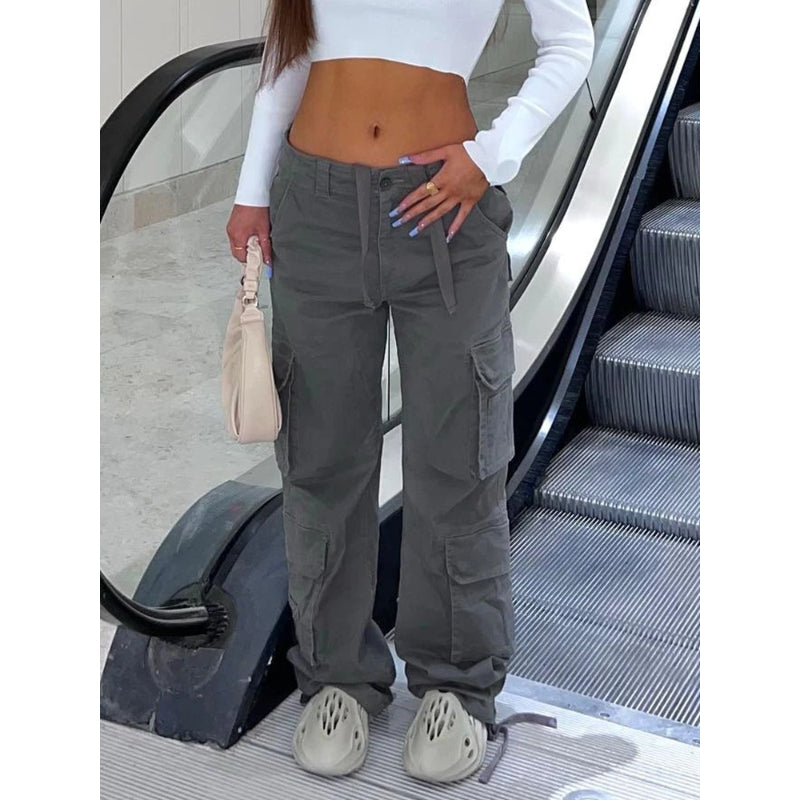 Summer Women's Vintage Baggy Cargo Pants-Legletic