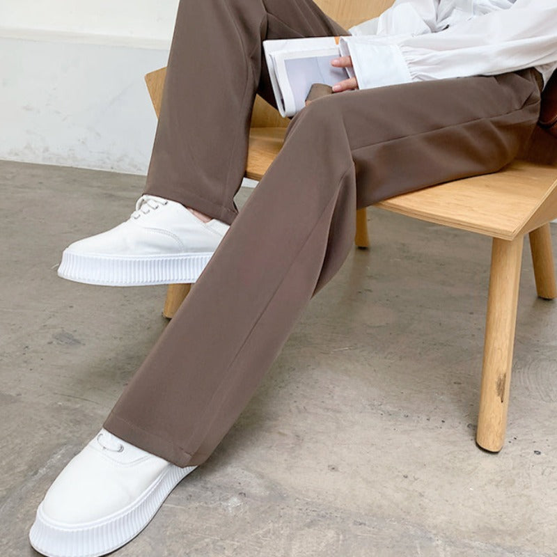 Casual Wide Leg Loose Fit High Waist Pants For Females-Legletic