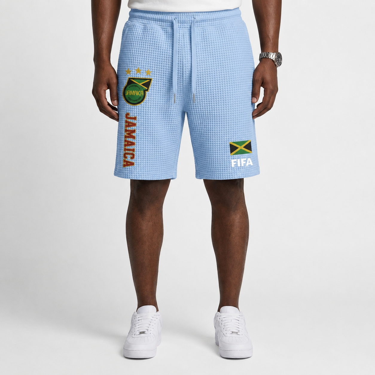 FIFA 2026 Jamaica Printed Waffle Football Fan Shorts