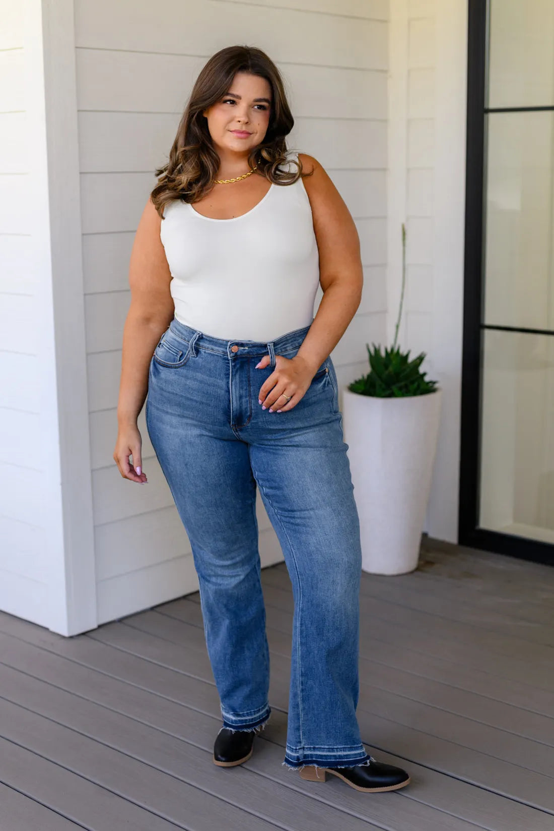 JB High Rise Bootcut Jeans-Legletic