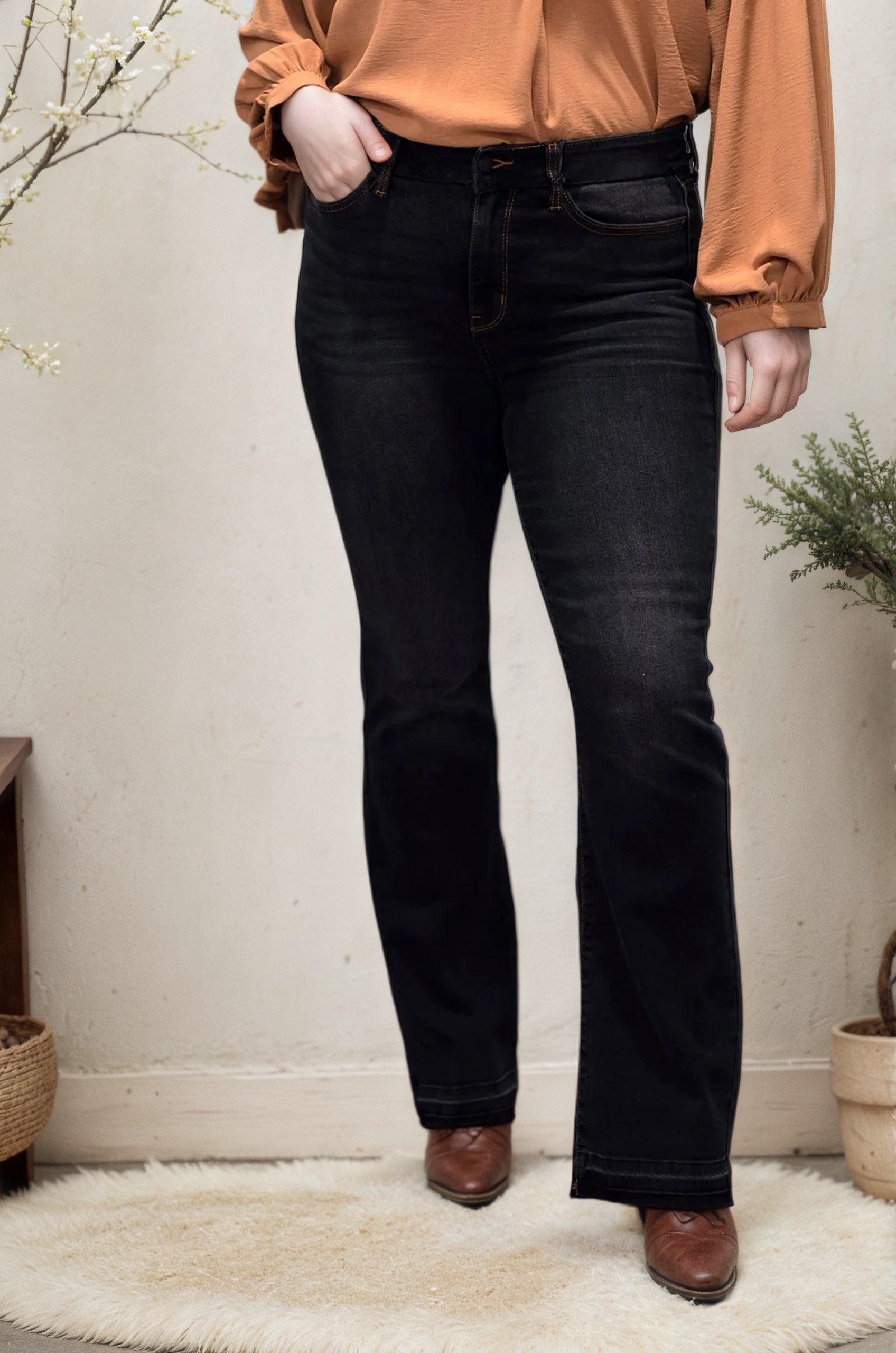 JB High Rise Bootcut Jeans-Legletic