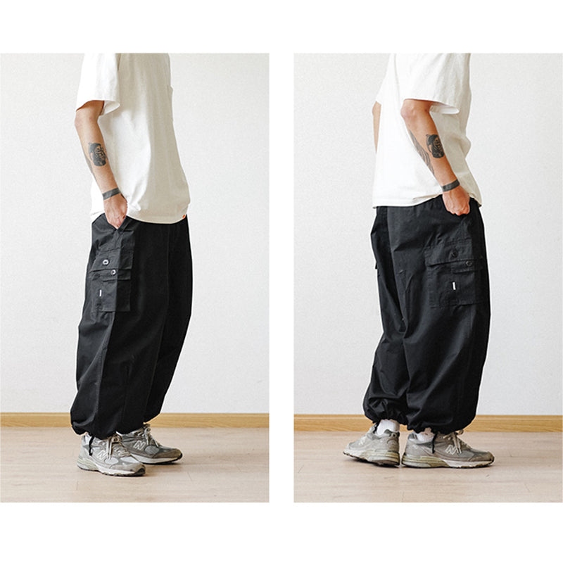Men's Casual Baggy Wide-Leg Cropped Pants-Legletic