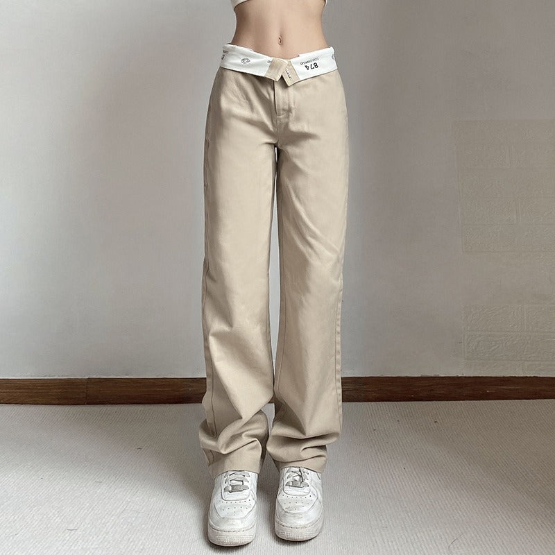 Women's Casual Low Waist Trousers-Legletic