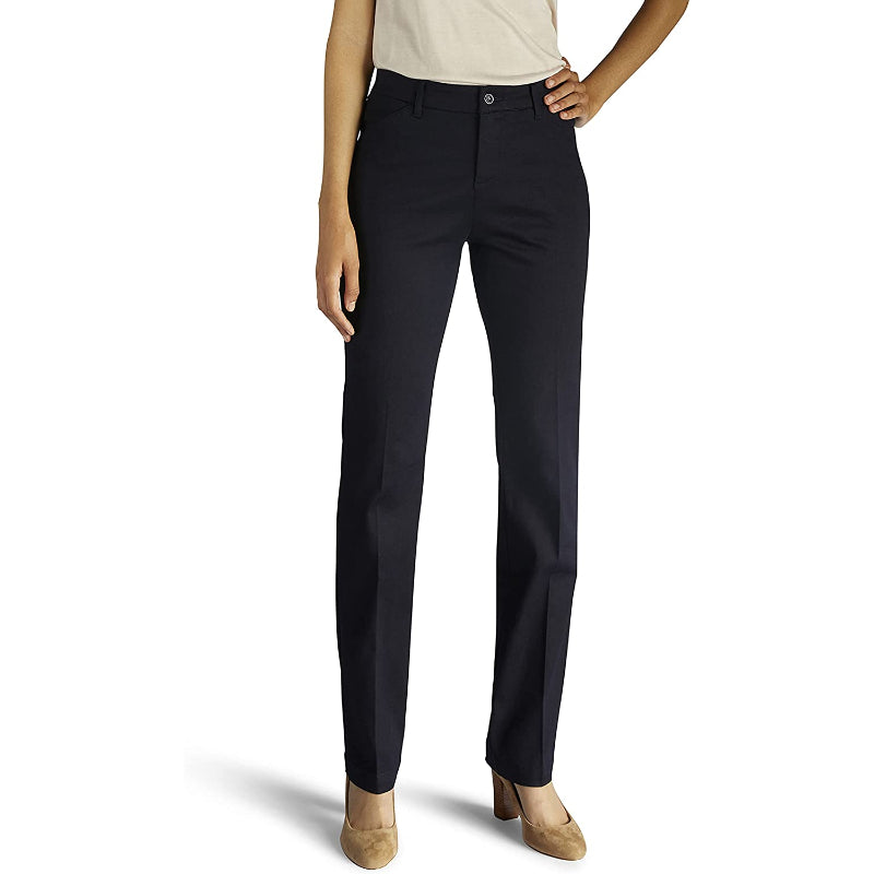 Women's Flex Motion Solid Regular Fit Straight Leg Pant-Legletic