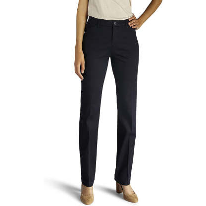 Women's Flex Motion Solid Regular Fit Straight Leg Pant-Legletic