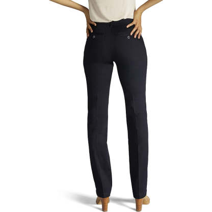 Women's Flex Motion Solid Regular Fit Straight Leg Pant-Legletic