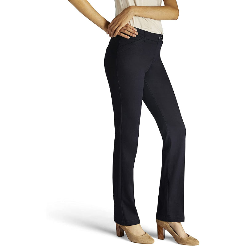 Women's Flex Motion Solid Regular Fit Straight Leg Pant-Legletic