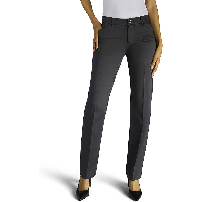 Women's Flex Motion Solid Regular Fit Straight Leg Pant-Legletic